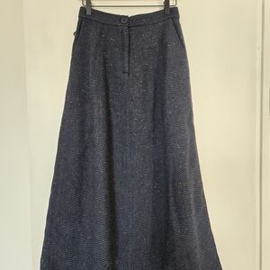 Chic Dark Blue A-Line Women's Skirt